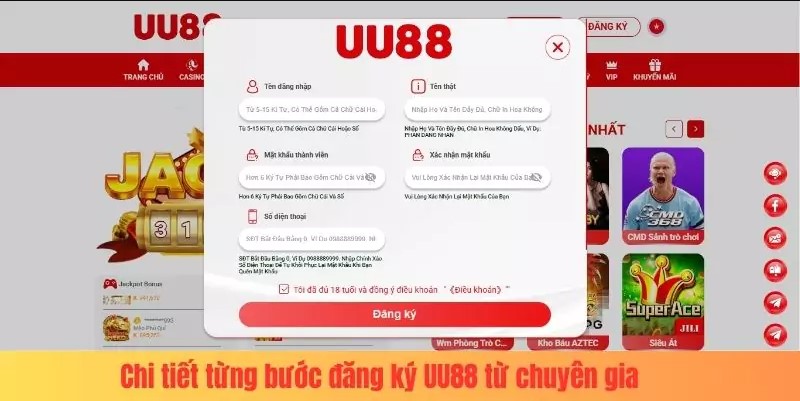Cách đăng ký và tham gia trải nghiệm tại UU88